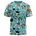 thumbnail image 1 of Ropa de verano para niños, camiseta de Anime One Piece Luffy para niños, ropa para niños, camiseta para niños, camisetas de manga corta, camiseta de moda, 1 of 2
