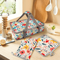 thumbnail image 2 of Numjaw Casserole Carrier for Hot or Cold Food, Insulated Casserole Travel Carry Bag with Oven Mitts and Pot Holders Set, Gifts for Women, 2 of 8