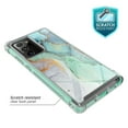 thumbnail image 2 of Samsung Galaxy Note 20 Ultra 5G Case (6.9"), Rosebono Hybrid IMD Design Graphic Anti-Scratch Fashion Cute Colorful Silicone Skin Cover Armor Case for Samsung Galaxy Note 20 Ultra 5G (Green Marble), 2 of 5