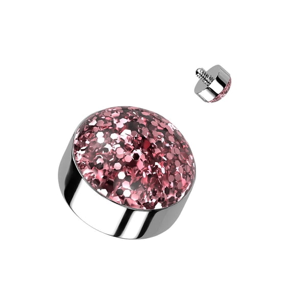 BodyJewelryOnline 14GA Internally Threaded Glitter Dome CZ Dermal Anchor Microdermal From Men Women