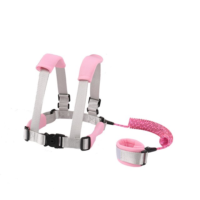 Correa de muñeca de seguridad antipérdida para bebé, bloqueo de seguridad con rotación de 360 ° y conjunto de correa de eslabón de muñeca retráctil LingWen 8390614681538
