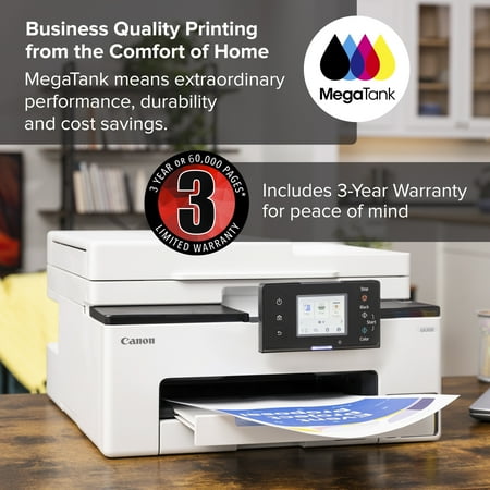 Canon - MAXIFY GX2020 MegaTank Wireless All-In-One SuperTank Inkjet Printer - White