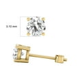 thumbnail image 2 of TimeLe$$ Classics 0.25 Carat TW Lab Grown Round Cut Solitaire Diamond Stud Earrings For Women in 14K Yellow Gold, 2 of 5