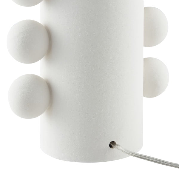 Jurrah 27" Tall Ceramic Table Lamp with Fabric Shade in Matte White/White