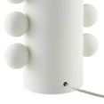 thumbnail image 5 of Jurrah 27" Tall Ceramic Table Lamp with Fabric Shade in Matte White/White, 5 of 8