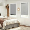 thumbnail image 4 of LazBlinds No Tools No Drill Cordless 1" Vinyl Mini Blinds, 100% Blackout Blinds for Indoor Windows, Room Darkening Privacy Window Blinds and Shades for Interior, 47" W x 48" H, Grey, 4 of 6