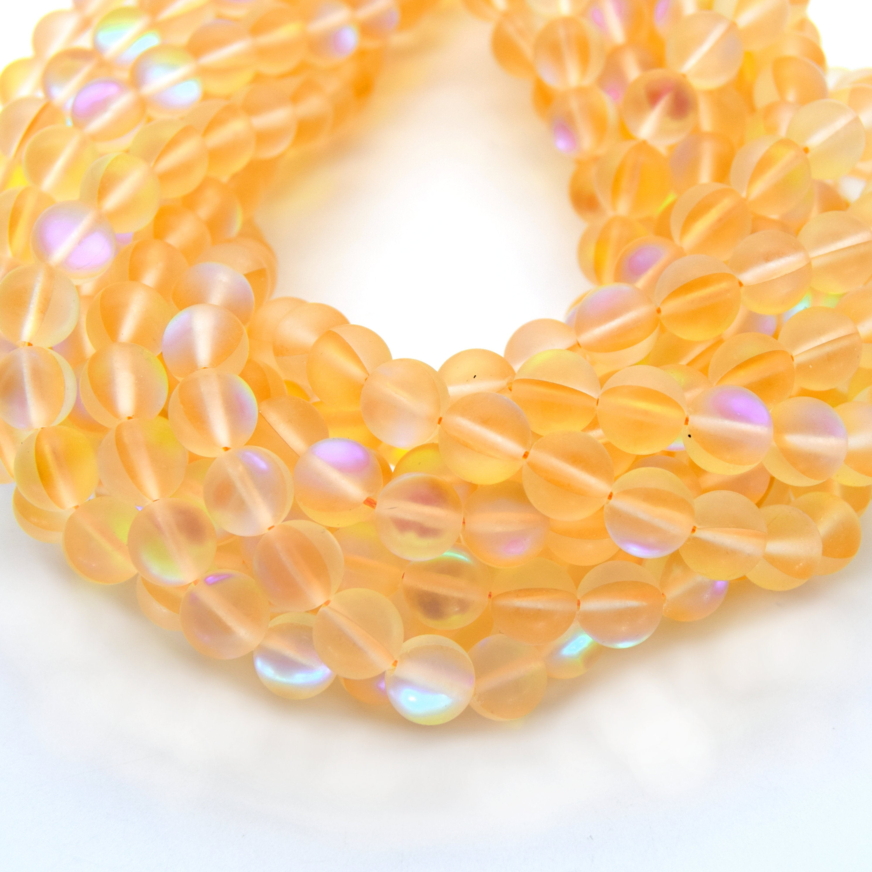 Orange Crystal Beads Orange Glass Pearl Crystal Beads Orange Pearl Beads 4mm 6mm 8mm 10mm Round