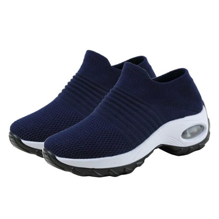 

Alueeu Women s casual shoes Women s Wear resistant Walking Shoes Sock Sneakers Mesh Slip On Lazy Shoes
