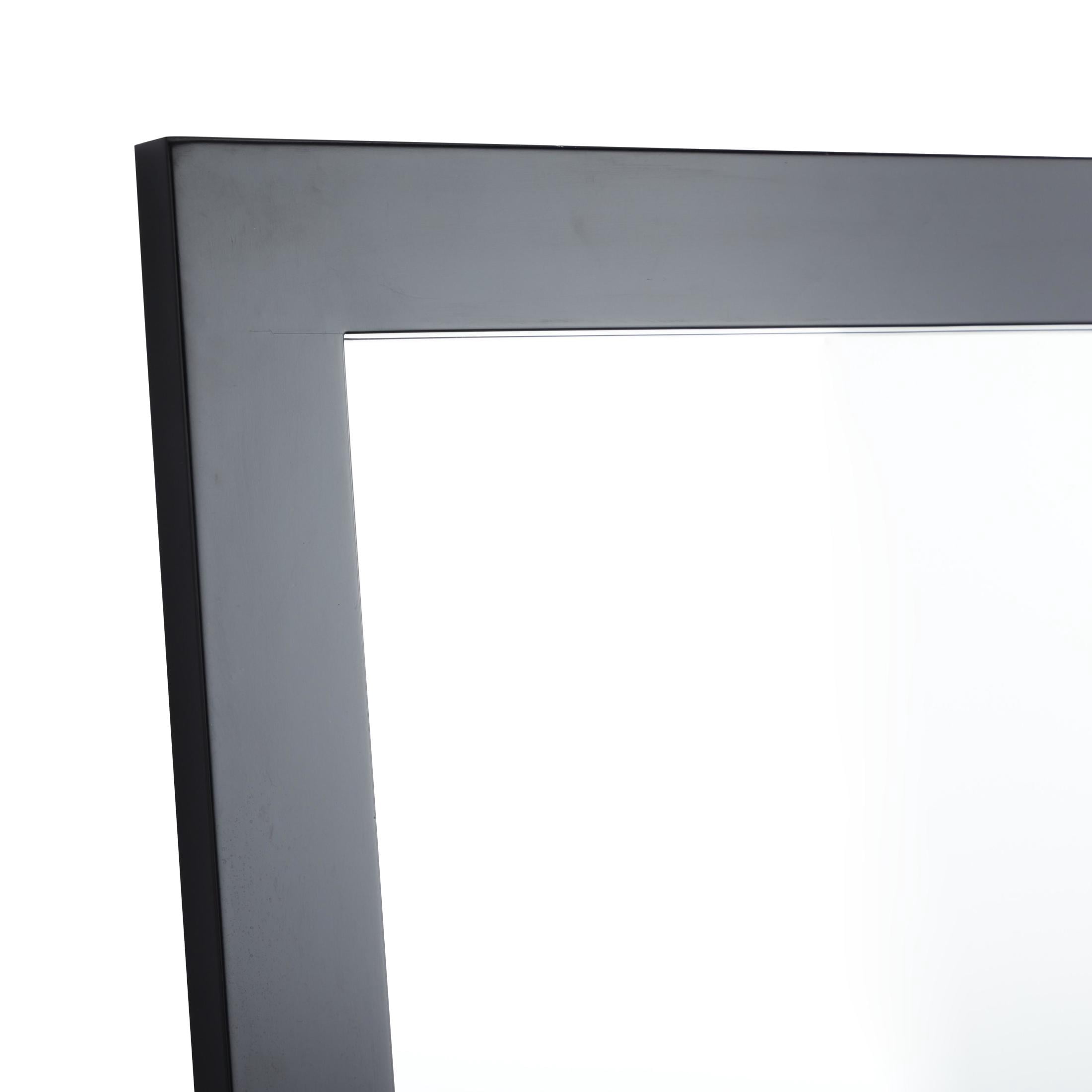 DecMode 24" x 42" Black Wall Mirror