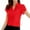 Red, variant on Womens Tops Blouse Summer Work Office V Neck Short Sleeve Solid Chiffon Plus Shirt Top Shirt