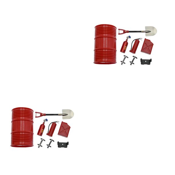 Vogacara Plástico RC Rock Crawler Simulación Accesorios de decoración Vehículos Caja de combustible Juego de espadas Surtido de repuesto para SCX10 Type2 NO2 Vogacara CBP183483