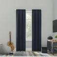 thumbnail image 5 of Sun Zero Randall Blackout Rod Pocket Curtain Panel, 37" x 96", Navy, 5 of 8