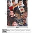 thumbnail image 2 of Pedro Pascal Blanket Handsome #9 Super Soft Throw Blanket Silky Flannel Lightweight for Sofa, Bed Blanket All Season Use 30""*40""（76 * 100cm）, Style-1, 2 of 6