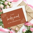 thumbnail image 4 of Koyal Wholesale Wedding Day Gift Cards with Envelopes Set of 8 Terracotta Line Leaves To My Bridesmaid On My Wedding Day, 4 of 5