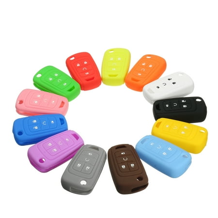 Silicone 4 Button Flip Remote Key cover Case Fob Protect Cover Shell Holder For Chevrolet GM Colored All Color Red MATCC Orange Black White Green Blue Brown Yellow Grey Pink