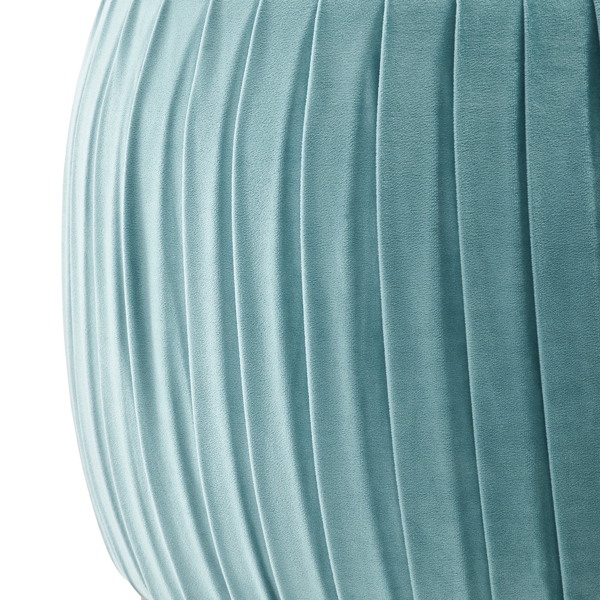 Adore Decor Jolie Modern Pleated Velvet Ottoman in Teal Blue
