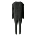 thumbnail image 6 of sususu 2 Piece Lounge Set Women,Fall Sets Women's Knit Trousers Suit V Neck Long Sleeve Loose Fit Comfortable Daily Wear Outfit For Autumn Winter Season - Black, 6 of 6
