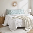 thumbnail image 6 of Mainstays Satin Body Pillowcase - Seafoam Green Floral Botanical - 20"x52" - Frizz Control & Cooling Comfort - 1 Pack, 6 of 9