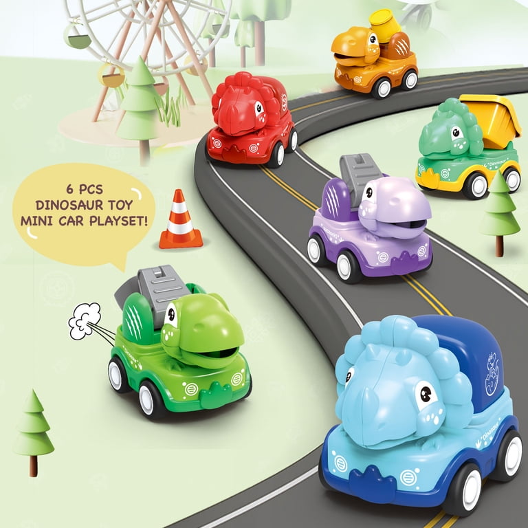 Tepear Dinosaur Construction Vehicles Pullback Cars Set photo 5