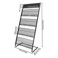 thumbnail image 2 of Black 4-Layer Magazine Display Stand – Modern Freestanding Rack For Home/Retail/Office Use, 2 of 16