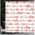 thumbnail image 3 of Ambesonne Sea Animals Shower Curtain, Aquatic Animal Maritime, 69"Wx84"L, Coral White, 3 of 4
