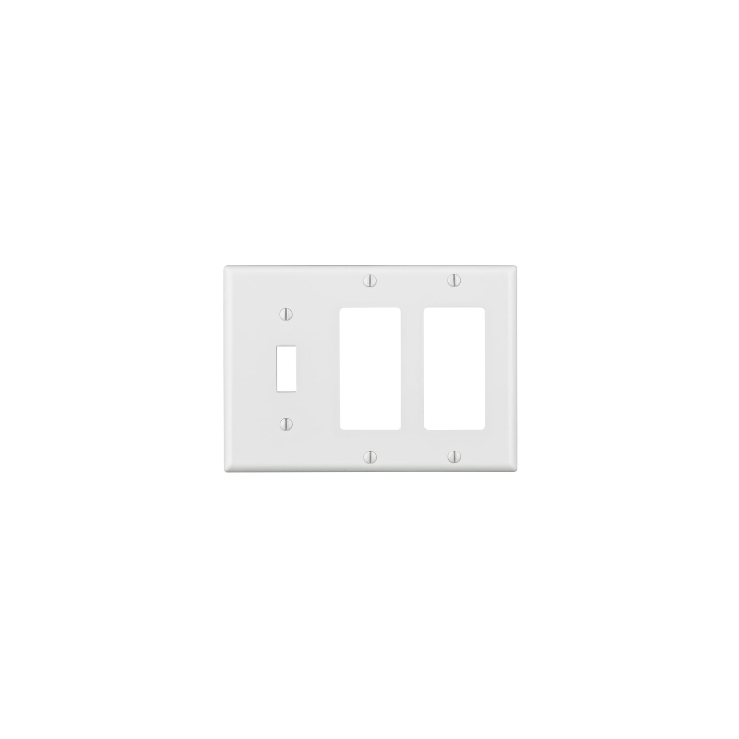 Leviton White 3 gang Thermoplastic Wall Plate 1 pk
