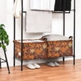 thumbnail image 3 of Yayeee Foldable Storage Basket for Shelves with Handles Set of 2 Waterproof Cloth Bins, Fall Pattern, 3 of 7