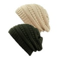 thumbnail image 1 of Bonnet Tricoté pour Femmes (2 PACK), Nouveau Beige/olive, 1 of 1