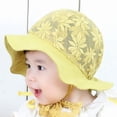 thumbnail image 3 of Sombrero de terre para bebé perfecl Gorra de playa encaje 6-24M amarillo, 3 of 8
