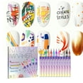thumbnail image 4 of Yucurem 12 Colors 3D Nail Art Pens, Fine Tips 0.5 MM Nail Art Markers Polish Pen Nail Point Graffiti Dotting Drawing Painting Liner Pen for Home Salon DIY Manicure Tools (Pink), 4 of 5