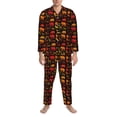 thumbnail image 3 of Vsdgher Animal Mens Pajama Set, Soft Warm Long Sleeve Sleepwear, Cozy Button-Down Pjs for Men-Large, 3 of 7