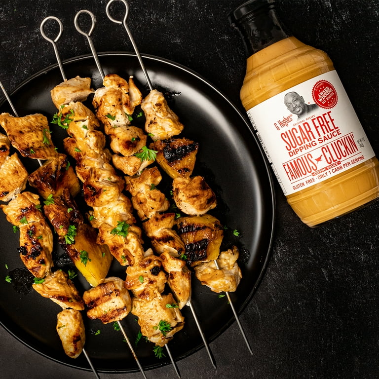 G Hughes Sugar Free Famous Cluckin' Dipping Sauce, 17 oz bottle