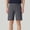 Dark Gray, variant on Mens Straight Leg Casual Shorts, Soft Smooth Jersey Fabric with Drawstring Waist and Discreet Hidden Pockets Black L