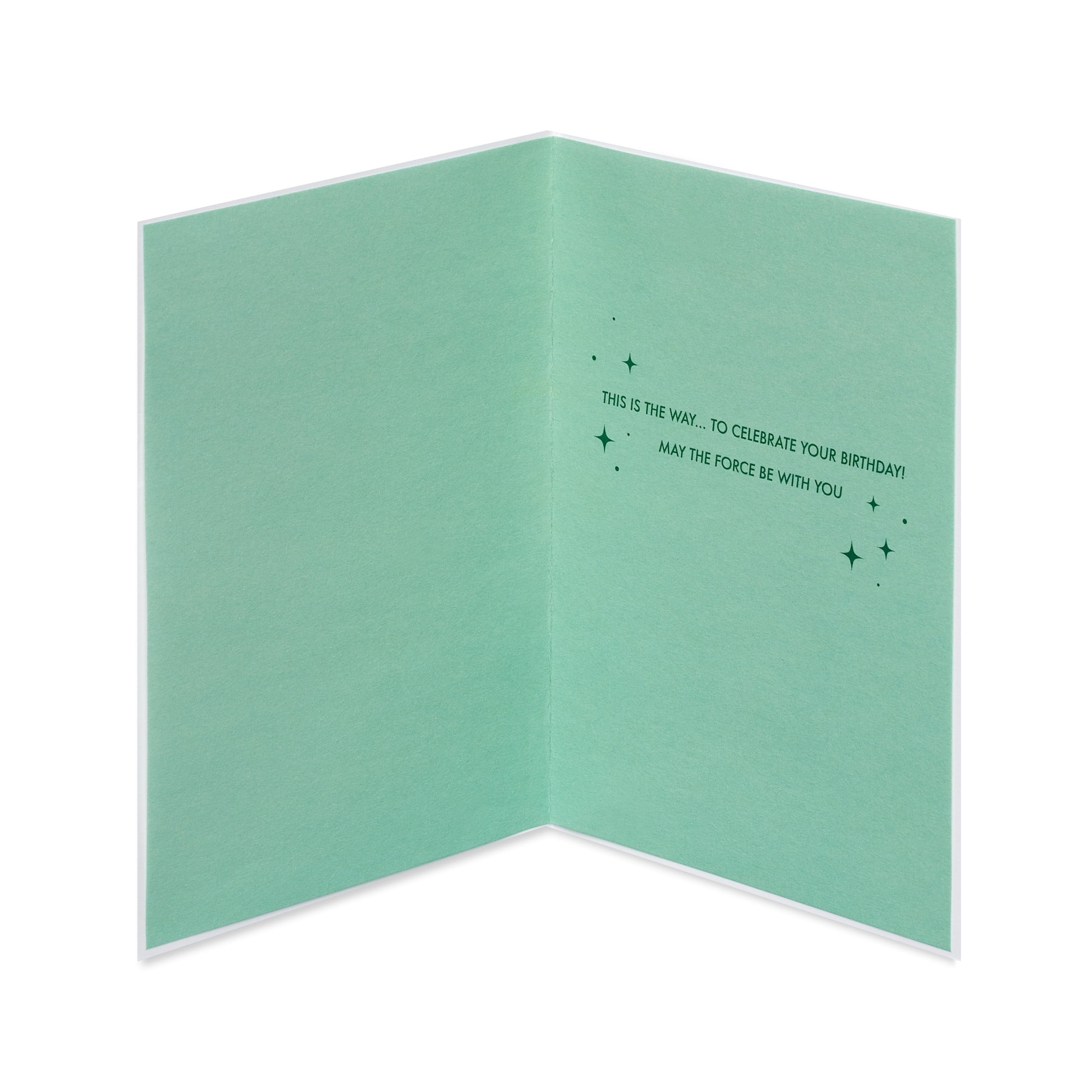 (2 pack) Papersong Premium Star Wars Yoda Birthday Card (May the Force Be With You)
