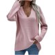 thumbnail image 1 of Suéteres Para Mujer Suéteres de Otoño Manga Larga de Moda Cuello en V Suéter Suelto Tops Blusa Suéter de Punto Odeerbi  ODB132285, 1 of 5