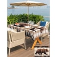 thumbnail image 5 of Outdoor Tablecloth with Umbrella Hole for Patio/Picnic/Party/Camping, Brown Bear Cabin Waterproof Table Cloth Rectangle Table Cover Washable, Vintage Pine Tree Brown Buffalo Plaid (60"x 102"), 5 of 9
