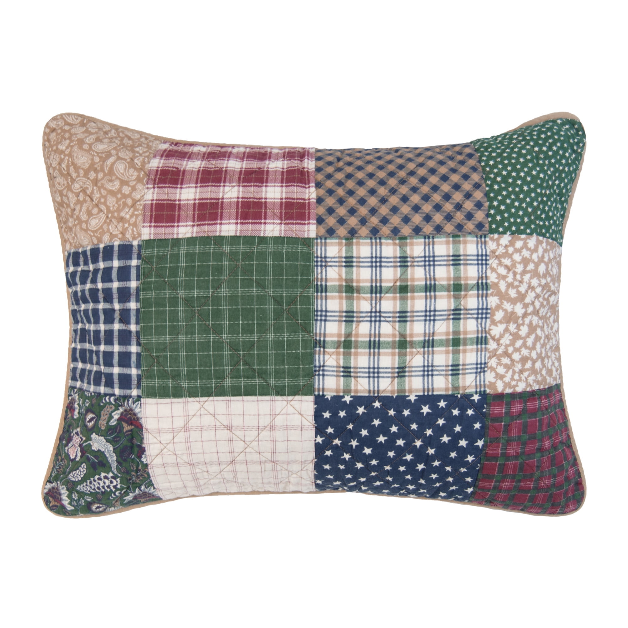 Donna Sharp Rustic Paisley 3PC Pieced Cotton Queen Quilt Set