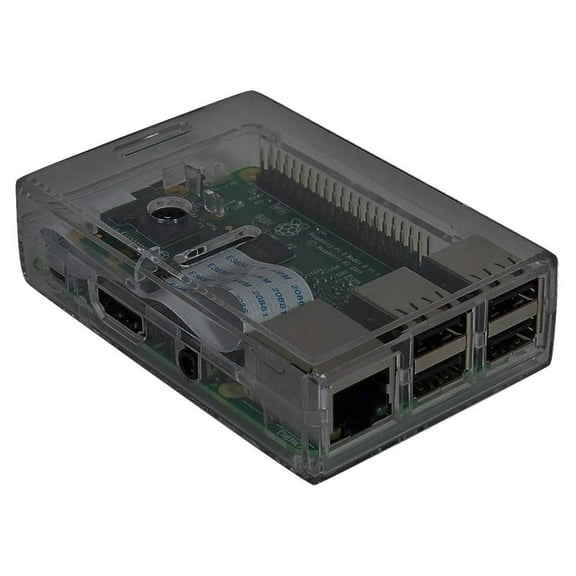 Raspberry Pi 3, 2,  Retro Pi and B  Case Kit, Transparent Smoked Finish