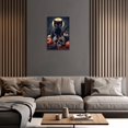 thumbnail image 4 of ZHONGYUTONG Black Cat Canvas Wall Art Black Cat Pumpkin Picture Skeleton Skull Print Halloween Painting for Living Room Decor Framed (12.00" x 18.00"), 4 of 5