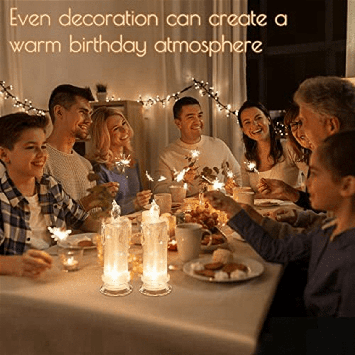 16PCS LED Flameless Candles ,LED Clearance Pillar Candles, Battery Included,Decoracion for Halloween Christmas,16 x LED flameless Candles 16 x battery,White