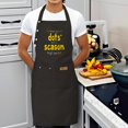 thumbnail image 3 of 2 Pack Adjustable Bib Apron with Fun ' Dots dot dots season to plant ' Design 2 Pockets Perfect for Cooking for Men & Women, 3 of 5