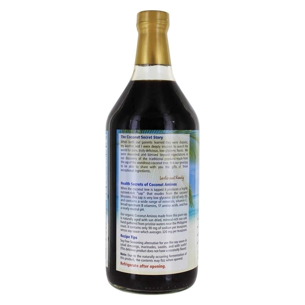 Coconut Secret Coconut Aminos Soy-Free Seasoning Sauce 30 Fluid Ounce