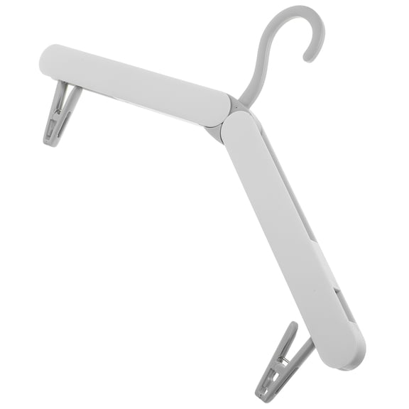 ETEREAUTY Foldable Travel Hanger White Plastic Clothes Rack Space-Saving Portable Suitcase and Wardrobe Organizer