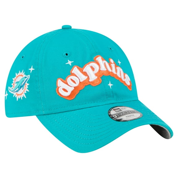 Girls Youth New Era  Aqua Miami Dolphins Cheer 9TWENTY Adjustable Hat