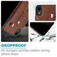 thumbnail image 2 of for iPhone XR Case, Lightweight Premium PU Leather iPhone XR Wallet Case with Card Holders Protective Case for iPhone XR Adjustable Stand,Brown, 2 of 7