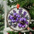 thumbnail image 2 of Ornament Window Hanging, Purple Flowers Romantic Suncatcher for Doors Home Sun Catchers Decoration and Christmas, Mother's Day Birthday Gifts for Women, Men, and Mom, Stained, 2 of 5