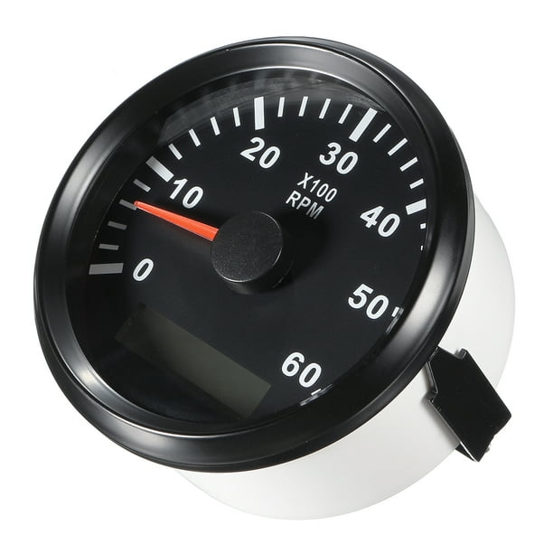 85mm Digital Tachometer Speedometer Speedometer Gauge 0-6000RPM with  Hourmeter