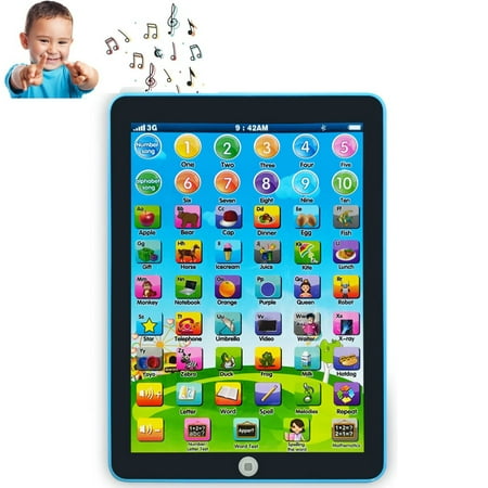 QZ Inc Children's Learning Pad for Toddlers Early Education Focus Tablet Computer Toy for Preschool 3-8 Years Old