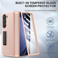 thumbnail image 2 of Dteck for Galaxy Z Fold 6 Phone Case with Kickstand, Full Body Case with Built-in Screen Protector & Magnetic Hinge Protection PU Leather Protective Cover for Samsung Galaxy Z Fold 6 5G,Gold, 2 of 6