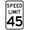 Speed Limit 45 - 12" x 18", variant on Speed Limit 45 - 12 x 18 Road Sign